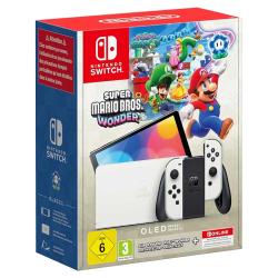 NINTENDO Switch OLED-Modell weiß + Super Mario Bros. Wonder + 1-Jahres-Mitgliedschaft Nintendo Switch Online