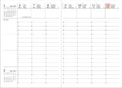 MARK´S 2024/2025 Taschenkalender A6 vertikal, Flower Pattern, Turquoise