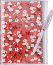 MARK´S 2024/2025 Taschenkalender B6 vertikal, Flower Pattern, Red