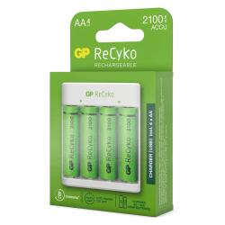 GP ReCyko USB-Ladegerät inkl. 4 x AA Batterien 2.100 mAh