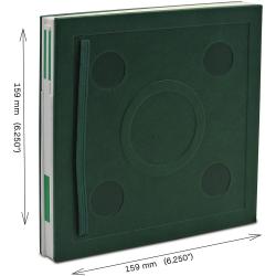 Grünes Notizbuch mit LEGO-Logo auf dem Cover. Enthält einen grünen Stift, der wie LEGO-Steine aussieht.