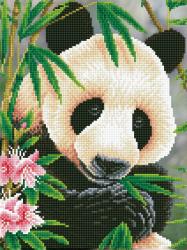 DIAMOND DOTZ Schmuckstein-Bild Panda Prince 30 x 40 cm bunt