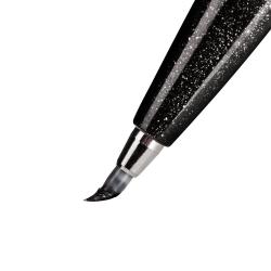 PENTEL SES15C-A Faserschreiber mit pinselähnlicher Spitze schwarz