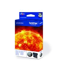 Schwarze Druckerpatrone in einer blauen Verpackung. Auf der Vorderseite ist ein Bild der Sonne.