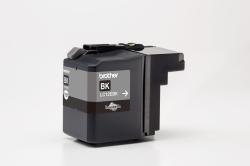 schwarze Tintenpatrone von Brother. Modell LC12EBK, rechteckige Form.