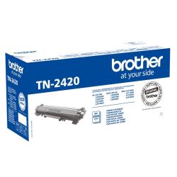 Tonerpatrone TN-2420 von Brother. Verpackung in Blau und Weiß mit Abbildung der Patrone.