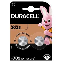 DURACELL Lithium-Knopfzelle CR2025 /DL2025, 2 Stück