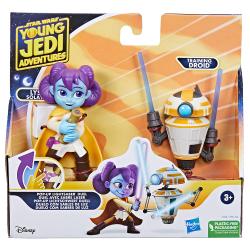 HASBRO Star Wars Pop-Up Lichtschwert Duell LYS Solay & Trainings-Droide 10 cm bunt