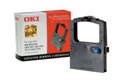 Schwarze Druckerpatrone in einer Verpackung. Für OKI Microline Drucker geeignet.