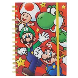 Notizbuch Super Mario A5 80 Blatt liniert bunt