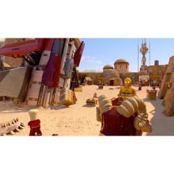Cover für das Spiel LEGO Star Wars: The Skywalker Saga. Enthält LEGO-Figuren und Lichtschwerter.