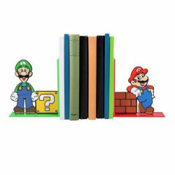 Buchstützen Super Mario und Luigi bunt