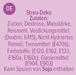 Verpackung mit bunten Streuseln im Meerjungfrauen-Thema. Enthält verschiedene Formen und Farben.
