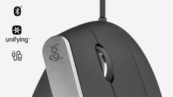 Logitech Maus MC Vertical grau