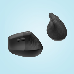 Logitech Maus Lift Ergo Maus rechts grau