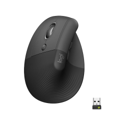 Logitech Maus Lift Ergo Maus links grau/schwarz