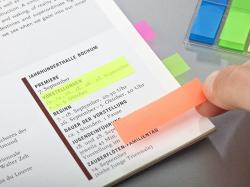 Post-it Haftnotizen - Indexstreifen, 11.9 x 43.2 mm, 5x 20 Blatt, Neonfarben 