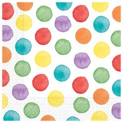 PROCOS Servietten Multiwater Dots 33 x 33 cm 20 Stück bunt