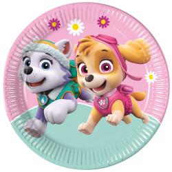 Einwegteller Paw Patrol Everest und Skye 23 cm 8 Stück bunt