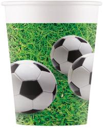 Pappbecher Fußball 200 ml 8 Stück grün