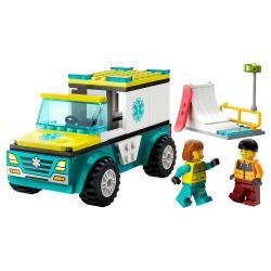 LEGO® City Rettungswagen und Snowboarder 79 Teile 60403