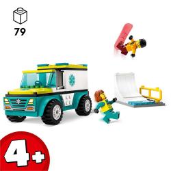 LEGO® City Rettungswagen und Snowboarder 79 Teile 60403