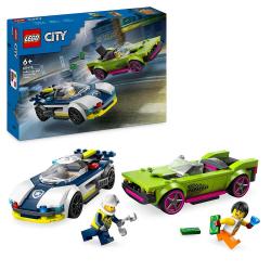 LEGO® City Verfolgungsjagd mit Polizeiauto und Muscle Car 213 Teile 60415 