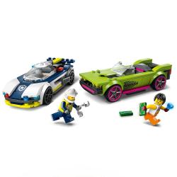 LEGO® City Verfolgungsjagd mit Polizeiauto und Muscle Car 213 Teile 60415 