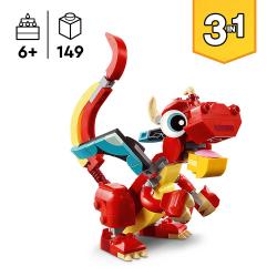 LEGO® CREATOR 3 in 1 Roter Drache 149 Teile 31145