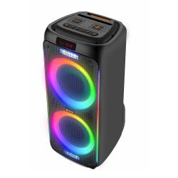 DENVER Partylautsprecher BPS-458 mit RGB-Beleuchtung 1000 W Bluetooth schwarz