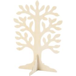 Holzbaum in natürlicher Farbe. Dekoratives Element mit verzweigten Ästen.