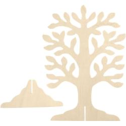 Holzbaum in natürlicher Farbe. Dekoratives Element mit verzweigten Ästen.