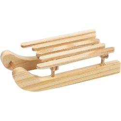 Holzschlitten 6,5 x 2,5 cm 2 Stück natur