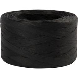 Papierbast Raffia 7-8 mm x 100 m schwarz