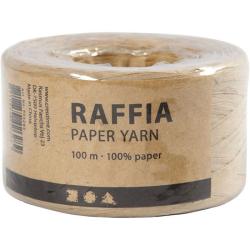 Raffia Papiergarn in einer Rolle. 100 Meter lang, aus 100 Prozent Papier.