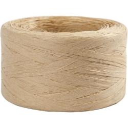 Raffia Papiergarn in einer Rolle. 100 Meter lang, aus 100 Prozent Papier.