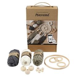 Makramee-Set inkl. Garn, Holzringe und Perlen