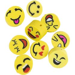 Figurperlen Smiley Ø 10 mm 60 Stück gelb