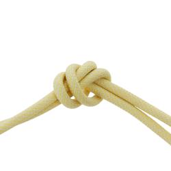 Gelbes USB-Kabel mit zwei geraden Anschlüssen. Die Ummantelung ist geflochten.