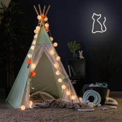 LED Licht Neon Katze warmweiß