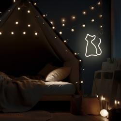 LED Licht Neon Katze warmweiß