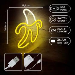 LED Licht Neon Banane gelb