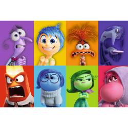 Puzzlebox mit Charakteren aus dem Film Inside Out 2. Enthält bunte Abbildungen von Emotionen.