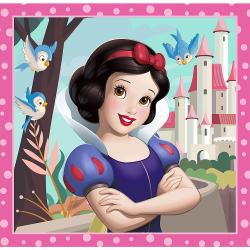 Puzzlebox mit Disney Prinzessinnen Motiven. Enthält drei Puzzles mit 20, 36 und 50 Teilen.