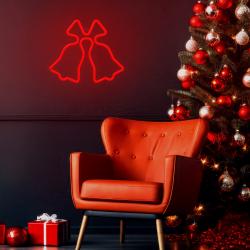 Neonlicht Glocken rot