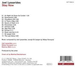 Joel Lyssarides Trio: Stay Now, 1 Audio-CD - cd