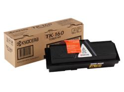 Schwarzer Toner-Kit in einer braunen Verpackung. Auf der Box steht 'TK-160'. Warnhinweise auf der Verpackung.