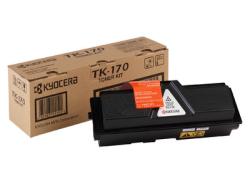 Schwarzer Toner für Drucker in einer Kartonverpackung. Auf der Verpackung sind Produktinformationen und Warnhinweise.