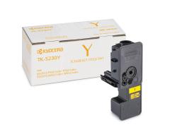 Gelbes Tonerkartuschen-Kit für Drucker. Verpackung mit Produktbezeichnung und Kompatibilitätsinformationen.