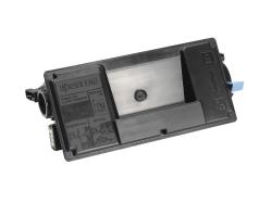 Tonerpatrone für Kyocera Ecosys Drucker. Schwarz, rechteckig, mit blauen Griff. Auf der Oberseite sind Anweisungen zum Einsetzen und Entfernen.